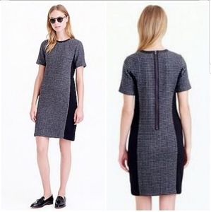J. Crew Black and Gray Midi Dress